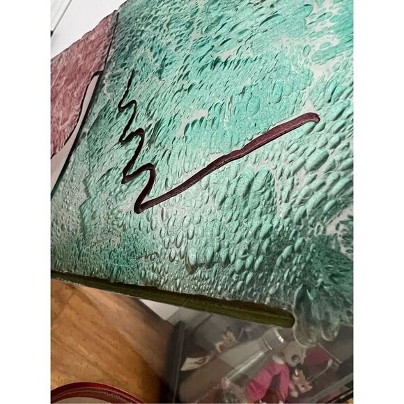 Signed Vintage crackled Abstract Acrylic Sculpture - Picture 3 of 12